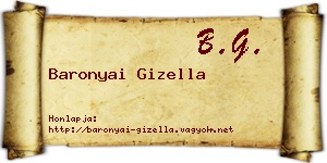 Baronyai Gizella névjegykártya